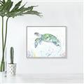 Picture of Sea Turtle II  _GroupedProduct_Rectangle_Landscape_Canvas_Framed_