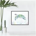 Picture of Sea Turtle II  _GroupedProduct_Rectangle_Landscape_Canvas_Framed_