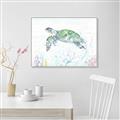 Picture of Sea Turtle II  _GroupedProduct_Rectangle_Landscape_Canvas_Framed_
