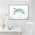 Picture of Sea Turtle II  _GroupedProduct_Rectangle_Landscape_Canvas_Framed_