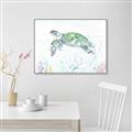 Picture of Sea Turtle II  _GroupedProduct_Rectangle_Landscape_Canvas_Framed_