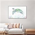 Picture of Sea Turtle II  _GroupedProduct_Rectangle_Landscape_Canvas_Framed_