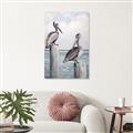 Picture of Observing Pelicans _GroupedProduct_Rectangle_Portrait_Unframed_Print_Only_