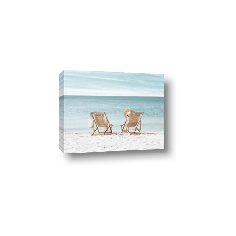 Picture of Muskoka Chairs with hats _GroupedProduct_Rectangle_Landscape_Photography _GroupedProduct_Rectangle_Landscape_Canvas_