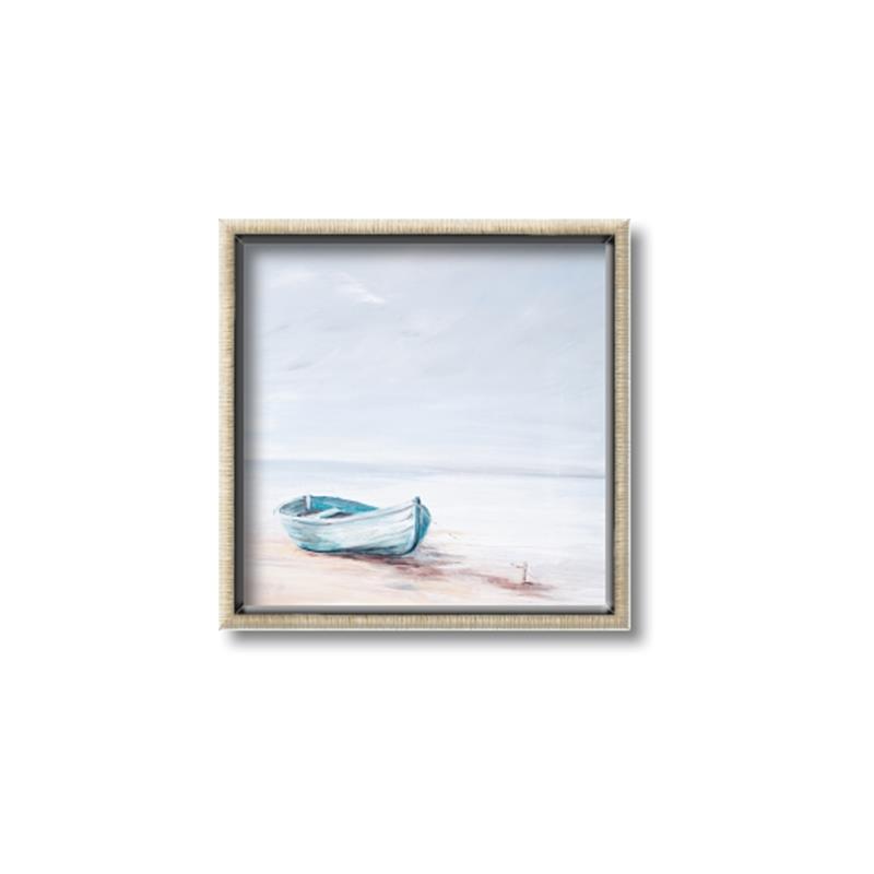 Picture of Soft Blue Boat _GroupedProduct_Square_Canvas_Framed_