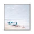 Picture of Soft Blue Boat _GroupedProduct_Square_Canvas_Framed_