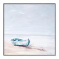 Picture of Soft Blue Boat _GroupedProduct_Square_Canvas_Framed_