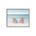 Picture of Muskoka Chairs with hats _GroupedProduct_Rectangle_Landscape_Photography _GroupedProduct_Rectangle_Landscape_Canvas_Framed_