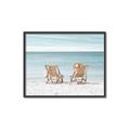 Picture of Muskoka Chairs with hats _GroupedProduct_Rectangle_Landscape_Photography _GroupedProduct_Rectangle_Landscape_Canvas_Framed_