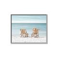 Picture of Muskoka Chairs with hats _GroupedProduct_Rectangle_Landscape_Photography _GroupedProduct_Rectangle_Landscape_Canvas_Framed_