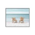 Picture of Muskoka Chairs with hats _GroupedProduct_Rectangle_Landscape_Photography _GroupedProduct_Rectangle_Landscape_Canvas_Framed_