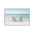 Picture of Muskoka Chairs with hats _GroupedProduct_Rectangle_Landscape_Photography _GroupedProduct_Rectangle_Landscape_Canvas_Framed_