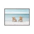 Picture of Muskoka Chairs with hats _GroupedProduct_Rectangle_Landscape_Photography _GroupedProduct_Rectangle_Landscape_Canvas_Framed_