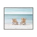 Picture of Muskoka Chairs with hats _GroupedProduct_Rectangle_Landscape_Photography _GroupedProduct_Rectangle_Landscape_Canvas_Framed_