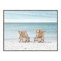 Picture of Muskoka Chairs with hats _GroupedProduct_Rectangle_Landscape_Photography _GroupedProduct_Rectangle_Landscape_Canvas_Framed_