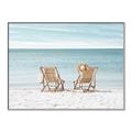 Picture of Muskoka Chairs with hats _GroupedProduct_Rectangle_Landscape_Photography _GroupedProduct_Rectangle_Landscape_Canvas_Framed_