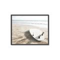 Picture of Surfboard on the Sand _GroupedProduct_Rectangle_Landscape_Photography _GroupedProduct_Rectangle_Landscape_Canvas_Framed_