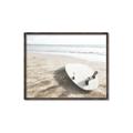 Picture of Surfboard on the Sand _GroupedProduct_Rectangle_Landscape_Photography _GroupedProduct_Rectangle_Landscape_Canvas_Framed_