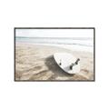 Picture of Surfboard on the Sand _GroupedProduct_Rectangle_Landscape_Photography _GroupedProduct_Rectangle_Landscape_Canvas_Framed_
