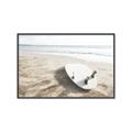 Picture of Surfboard on the Sand _GroupedProduct_Rectangle_Landscape_Photography _GroupedProduct_Rectangle_Landscape_Canvas_Framed_