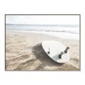 Picture of Surfboard on the Sand _GroupedProduct_Rectangle_Landscape_Photography _GroupedProduct_Rectangle_Landscape_Canvas_Framed_