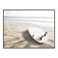 Picture of Surfboard on the Sand _GroupedProduct_Rectangle_Landscape_Photography _GroupedProduct_Rectangle_Landscape_Canvas_Framed_