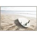 Picture of Surfboard on the Sand _GroupedProduct_Rectangle_Landscape_Photography _GroupedProduct_Rectangle_Landscape_Canvas_Framed_