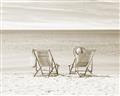 Picture of Muskoka Chairs with hats _GroupedProduct_Rectangle_Landscape_Photography _GroupedProduct_Rectangle_Landscape_Unframed_Print_Only_