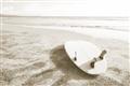 Picture of Surfboard on the Sand _GroupedProduct_Rectangle_Landscape_Photography _GroupedProduct_Rectangle_Landscape_Unframed_Print_Only_