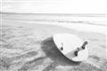 Picture of Surfboard on the Sand _GroupedProduct_Rectangle_Landscape_Photography _GroupedProduct_Rectangle_Landscape_Unframed_Print_Only_