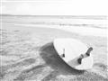Picture of Surfboard on the Sand _GroupedProduct_Rectangle_Landscape_Photography _GroupedProduct_Rectangle_Landscape_Unframed_Print_Only_
