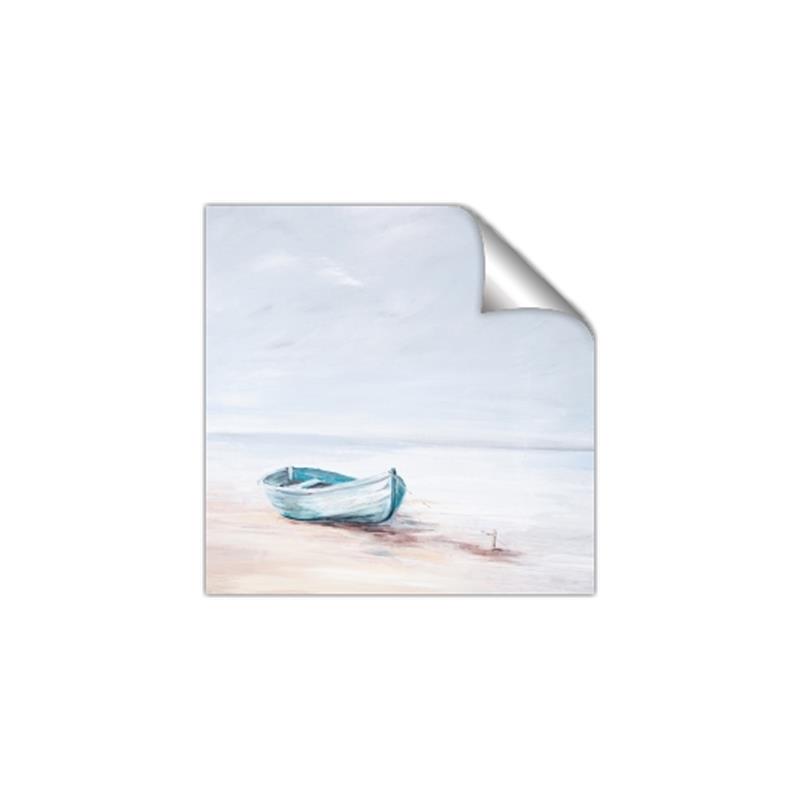 Picture of Soft Blue Boat _GroupedProduct_Square_Unframed_Print_Only_