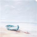 Picture of Soft Blue Boat _GroupedProduct_Square_Unframed_Print_Only_