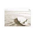 Picture of Surfboard on the Sand _GroupedProduct_Rectangle_Landscape_Photography _GroupedProduct_Rectangle_Landscape_Unframed_Print_Only_