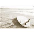 Picture of Surfboard on the Sand _GroupedProduct_Rectangle_Landscape_Photography _GroupedProduct_Rectangle_Landscape_Unframed_Print_Only_