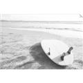 Picture of Surfboard on the Sand _GroupedProduct_Rectangle_Landscape_Photography _GroupedProduct_Rectangle_Landscape_Unframed_Print_Only_