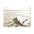 Picture of Surfboard on the Sand _GroupedProduct_Rectangle_Landscape_Photography _GroupedProduct_Rectangle_Landscape_Unframed_Print_Only_