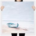 Picture of Soft Blue Boat _GroupedProduct_Square_Canvas_
