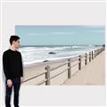 Picture of Beach Fence _GroupedProduct_Rectangle_Landscape_Photography _GroupedProduct_Rectangle_Landscape_Canvas_