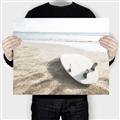 Picture of Surfboard on the Sand _GroupedProduct_Rectangle_Landscape_Photography _GroupedProduct_Rectangle_Landscape_Canvas_
