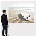 Picture of Surfboard on the Sand _GroupedProduct_Rectangle_Landscape_Photography _GroupedProduct_Rectangle_Landscape_Canvas_