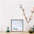 Picture of Soft Blue Boat _GroupedProduct_Square_Canvas_Framed_