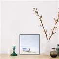 Picture of Soft Blue Boat _GroupedProduct_Square_Canvas_Framed_