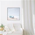 Picture of Soft Blue Boat _GroupedProduct_Square_Canvas_Framed_
