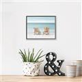 Picture of Muskoka Chairs with hats _GroupedProduct_Rectangle_Landscape_Photography _GroupedProduct_Rectangle_Landscape_Canvas_Framed_