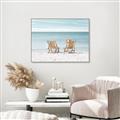 Picture of Muskoka Chairs with hats _GroupedProduct_Rectangle_Landscape_Photography _GroupedProduct_Rectangle_Landscape_Canvas_Framed_