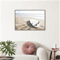 Picture of Surfboard on the Sand _GroupedProduct_Rectangle_Landscape_Photography _GroupedProduct_Rectangle_Landscape_Canvas_Framed_