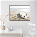 Picture of Surfboard on the Sand _GroupedProduct_Rectangle_Landscape_Photography _GroupedProduct_Rectangle_Landscape_Canvas_Framed_