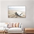 Picture of Surfboard on the Sand _GroupedProduct_Rectangle_Landscape_Photography _GroupedProduct_Rectangle_Landscape_Canvas_Framed_