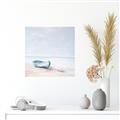 Picture of Soft Blue Boat _GroupedProduct_Square_Unframed_Print_Only_